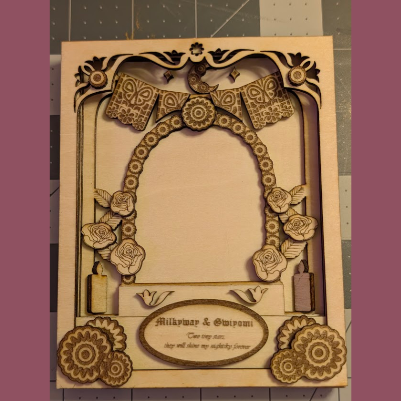 dia de los muertos ofrenda cat portrait shadowbox